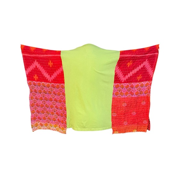 Handcrafted Upcycled STRAWBERRY SHORTCAKE Kantha Tunic NWT One Size - Picture 5 of 8